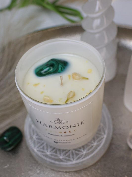 Kristallkerze Harmonie mit Jasminblüten