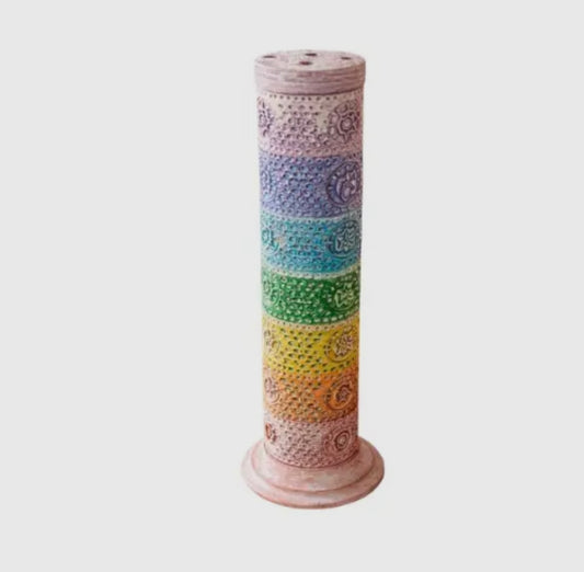 7-Chakra Räucherturm – Räucherhalter für Meditation & energetische Harmonie