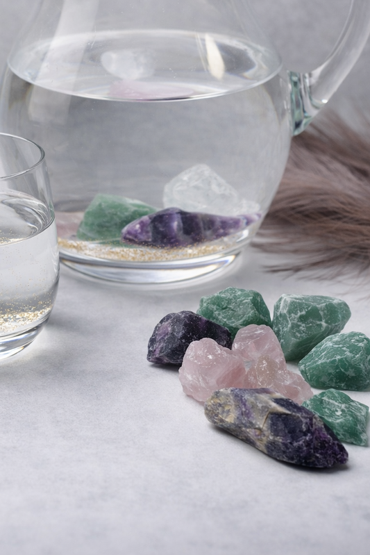 Hautpflege - Edelsteinset Rohsteine/Wassersteine