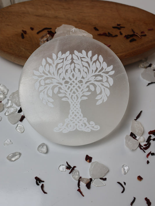 Selenitplatte Baum des Lebens