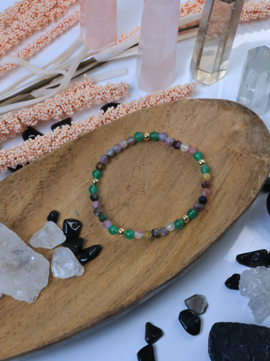 Armband MOON HARMONY mit bunten Turmalin & Aventurin