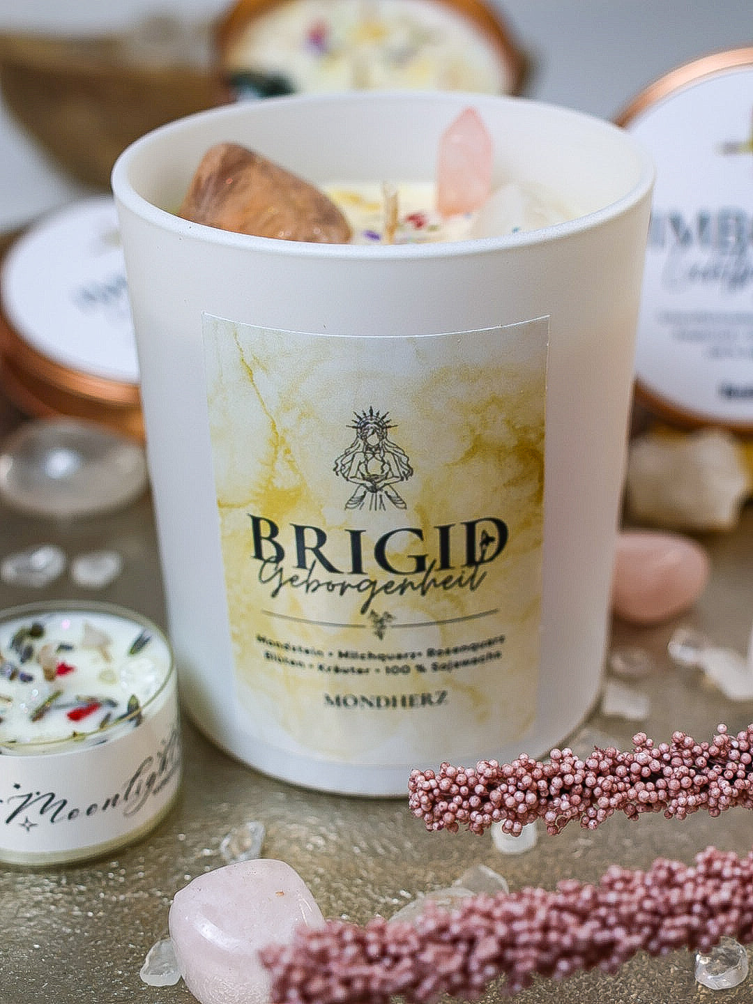 Brigid Geborgenheit Imbolc Kristallkerze limitiert