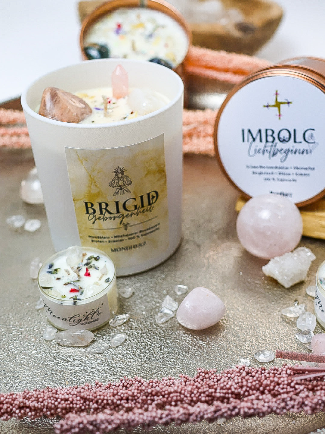 Brigid Geborgenheit Imbolc Kristallkerze limitiert