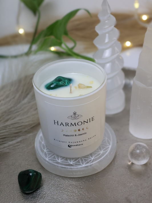 Kristallkerze Harmonie mit Jasminblüten