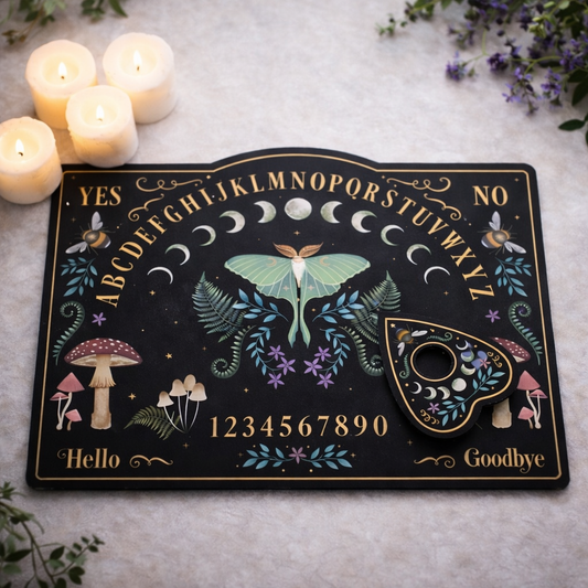 Talking Board mit Planchette- Mystische Wald-Edition