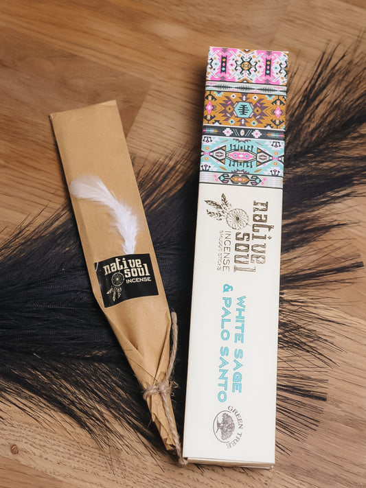Räucherstäbchen Green Tree Native Soul White Saga & Palo Santo