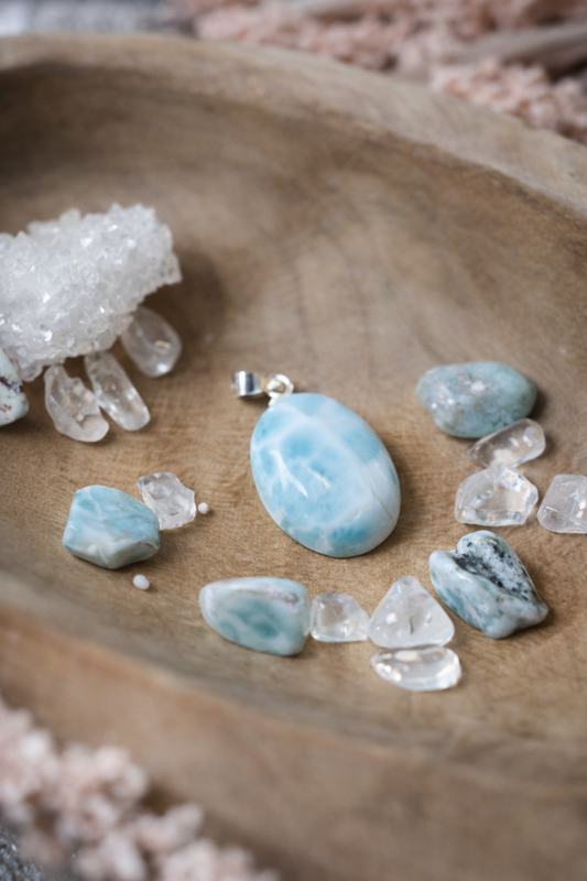 Larimar Cabochon Anhänger