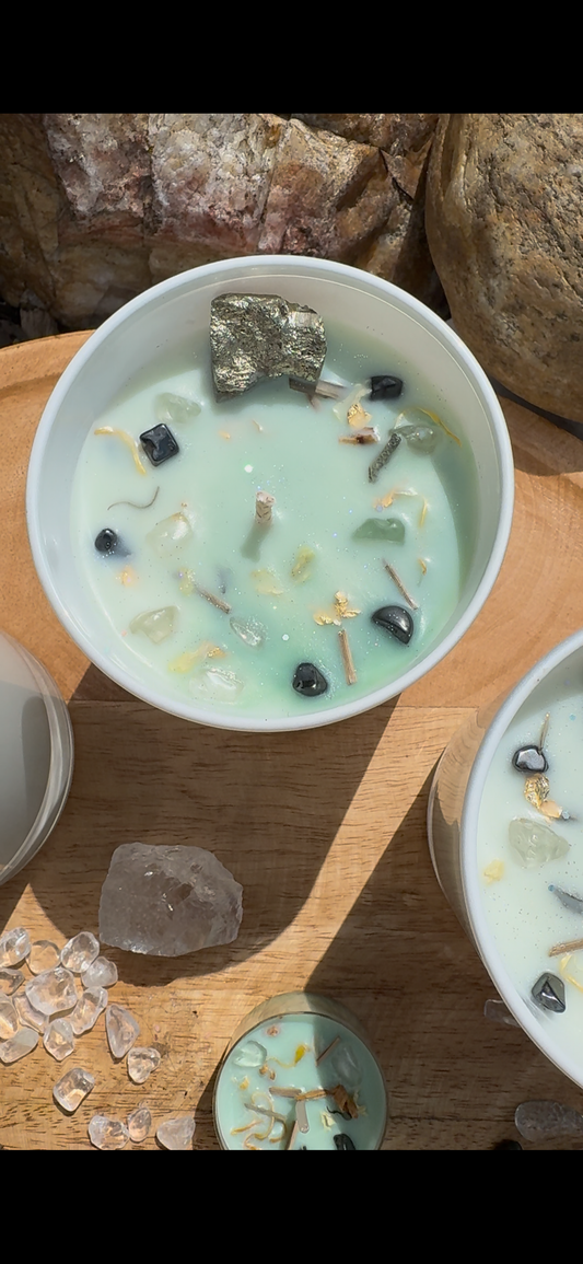 Kristallkerze „MOONLIGHT“ für Erdung, Fokus & Energiefluss